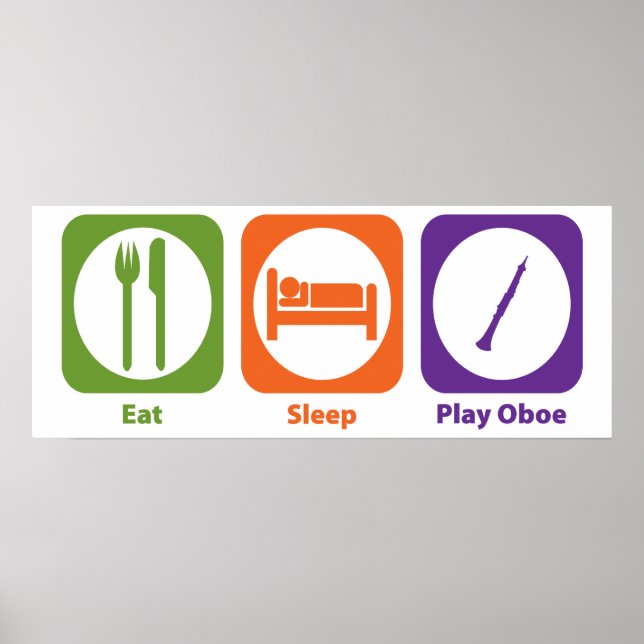 Póster Eat Sleep Play Oboe (Frente)