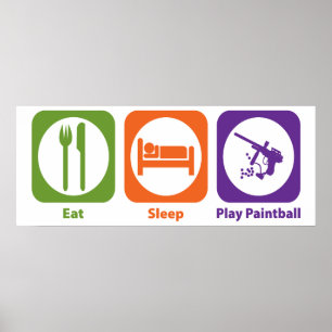 Póster Eat Sleep Play Paintball