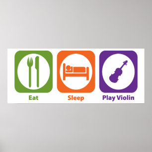 Póster Eat Sleep Play Violin