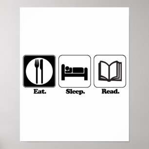 Póster eat sleep read