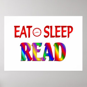 Póster Eat Sleep Read
