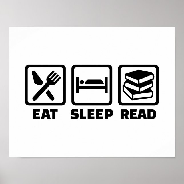 Póster Eat sleep read (Frente)