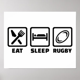 Póster Eat sleep Rugby
