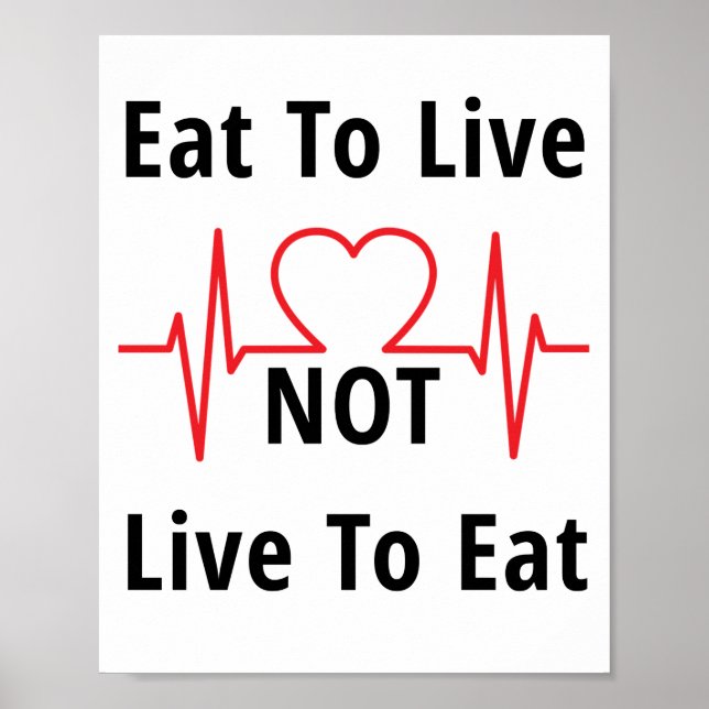Póster Eat to Live, not Live to Eat (Frente)