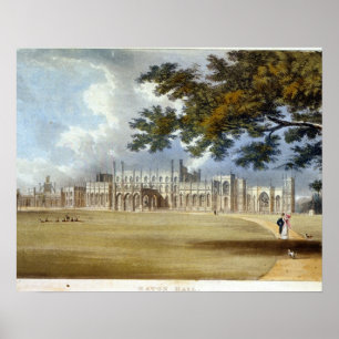 Póster Eaton Hall, Frente de Entrada, de la Repo de Acker
