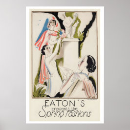 Póster Eaton's Presents the Spring Fashions Vintage Art