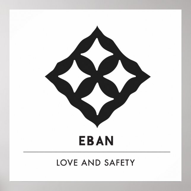 Póster Eban | Símbolo Adinkra de amor, seguridad, protecc (Frente)