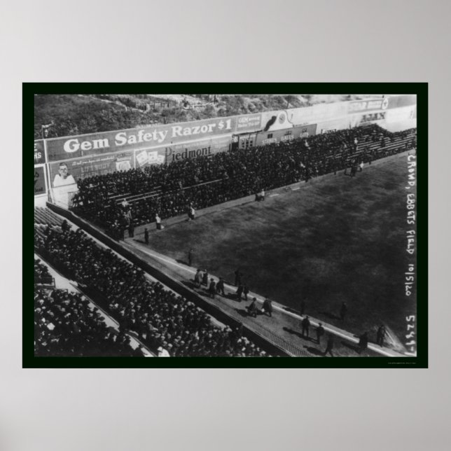 Póster Ebbets Field Dodgers Baseball 1920 (Frente)