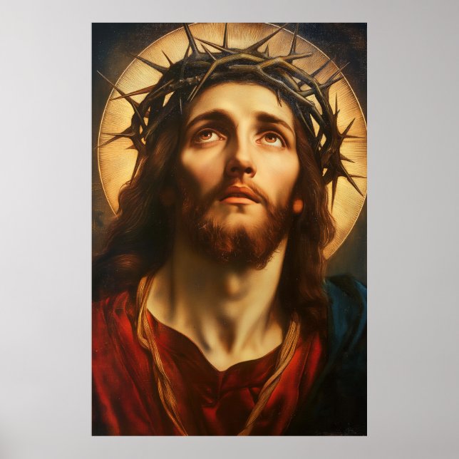 Póster Ecce Homo | Jesucristo con Corona de Espinas (Frente)