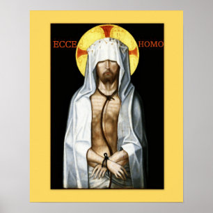 Póster Ecce Homo Jesus icon Poster Matted