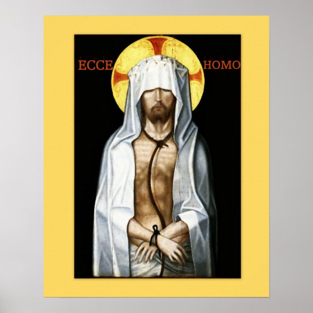 Póster Ecce Homo Jesus icon Poster Matted (Frente)
