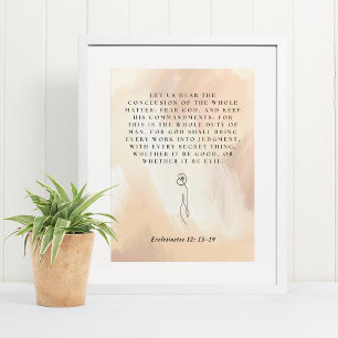 Póster Ecclesiastes 12:13-14 Poster KJV - Personalizable