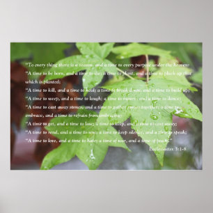 Póster Ecclesiastes 3:1 Poster de guiones (Versión B)