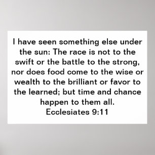 Póster Ecclesiastes 9:11