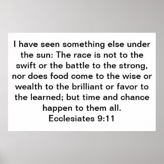 Póster Ecclesiastes 9:11