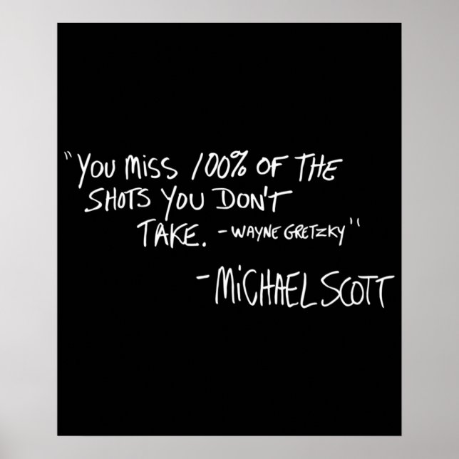 Póster Echa de menos 100 disparos que no tomas (Frente)