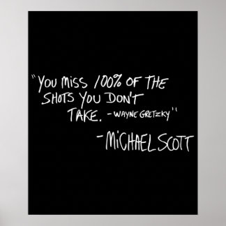 Póster Echa de menos 100 disparos que no tomas