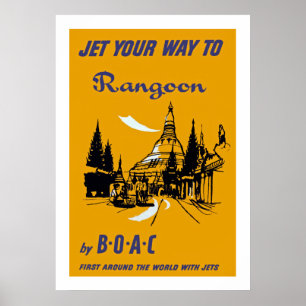 Póster Echa en chorro su manera a Rangoon
