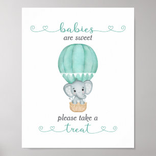 Póster Echa un vistazo a la Baby Shower de los elefantes