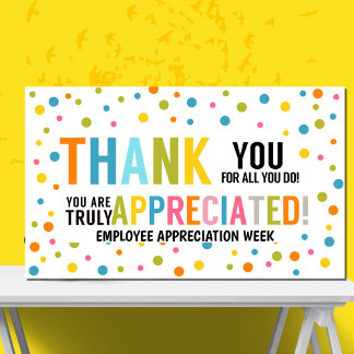 Póster Echar una mano personalizado pancarta de agradecim