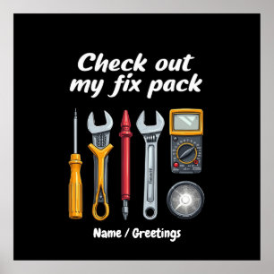 Póster Eche Un Vistazo A Mi Fixpack El Personalizado Prem