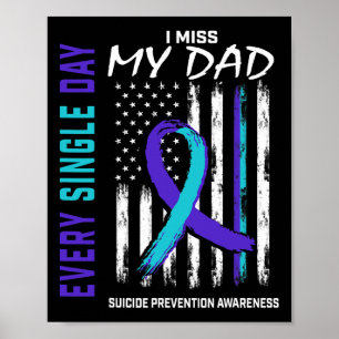 Póster Echo de menos a mi papá la prevención de la toma d
