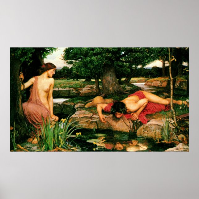 Póster Echo y Narcissus (1903) ~ Bella Artes Canvas (Frente)