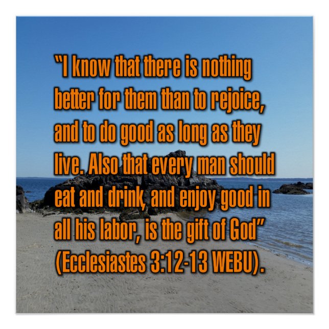 Póster Eclesiastés 3:12-13 WEBU (Anverso)