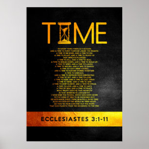 Póster Eclesiastes 3:1-11 Biblia Verse