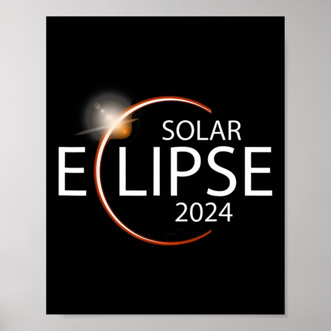 Póster Eclipse 2024 Shirt Fiesta total de eclipse solar (Frente)