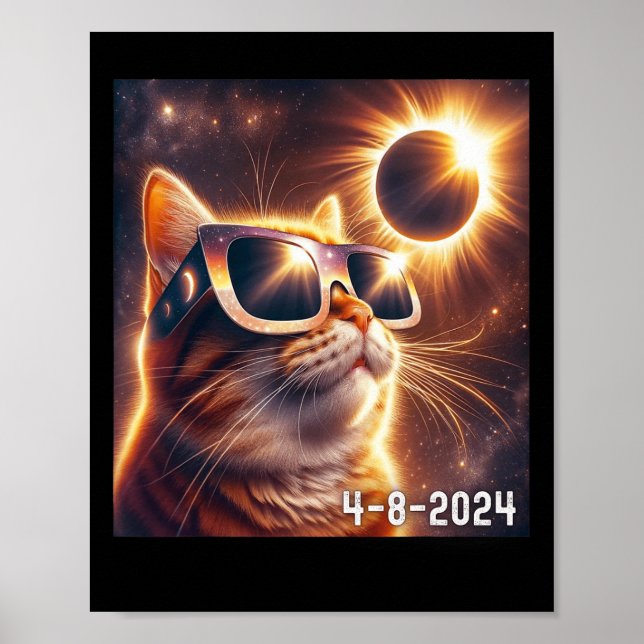 Póster Eclipse De Camisa Solar 2024 Con Gles (Frente)