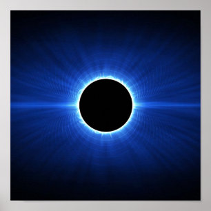 Póster Eclipse de estrella azul