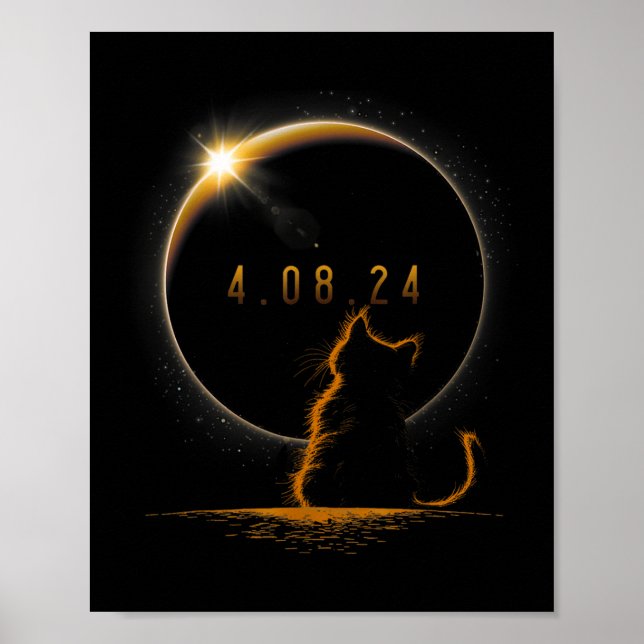 Póster Eclipse de gato solar (Frente)