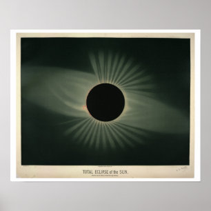 Póster Eclipse del sol de Trouvelot