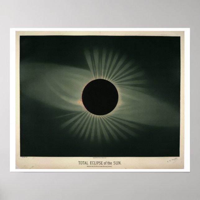 Póster Eclipse del sol de Trouvelot (Frente)