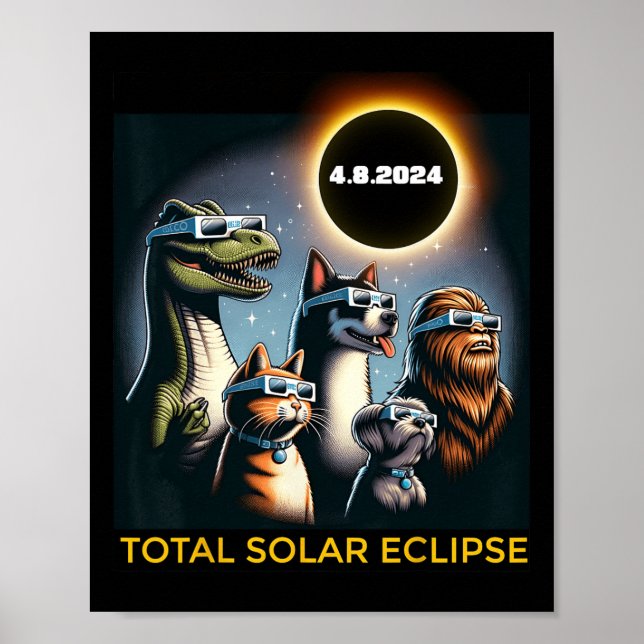 Póster Eclipse Eclipse De Pie Grande De Perro Eclipse Sol (Frente)