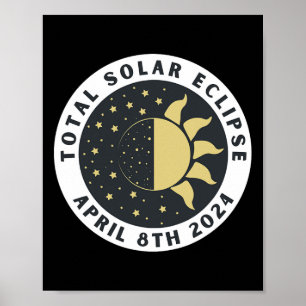 Póster Eclipse - Eclipse solar total - Totalidad 2024