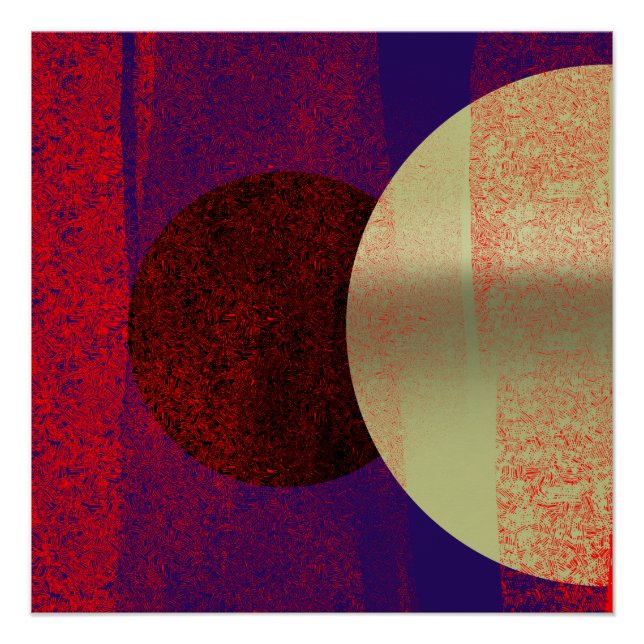 Póster  Éclipse lunaire - abstrait (Anverso)