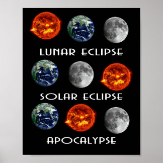 Póster Eclipse lunar Eclipse solar Apocalipsis