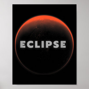 Póster Eclipse Lunar Solar Total Universal Eclipse Total
