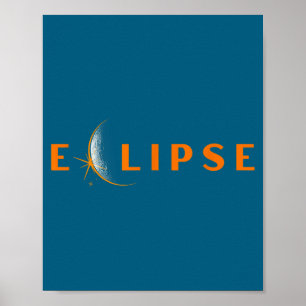 Póster Eclipse Lunar Solar Total Universal Eclipse Total 
