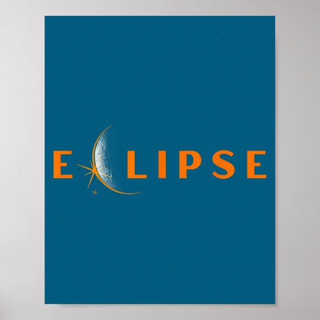 Póster Eclipse Lunar Solar Total Universal Eclipse Total  (Frente)