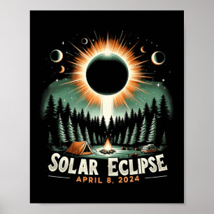 Póster Eclipse solar 04.08.2024 Eclipse solar estadounide