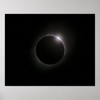 Póster Eclipse solar 2017 - cuentas de Bailey