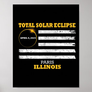 Póster Eclipse solar 2024 040824 de París