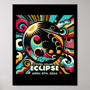 Póster Eclipse solar 2024 04.08.24 Eclipse Mens Womens Ki