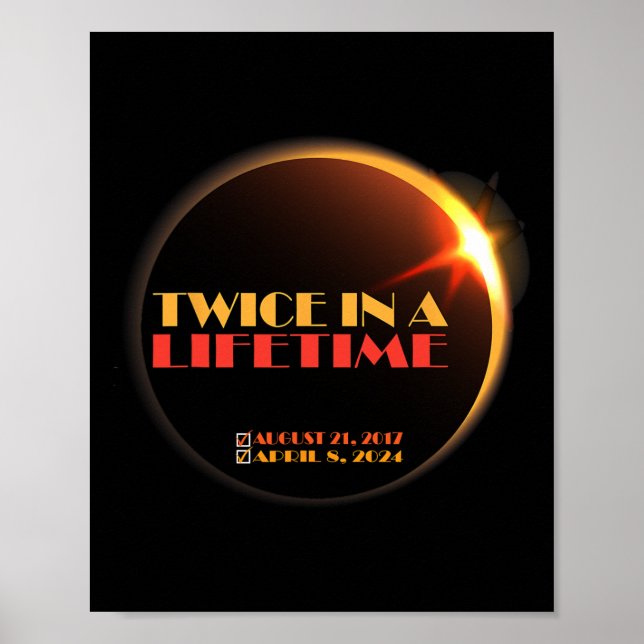 Póster Eclipse solar 2024 Eclipse solar 2024 040824 Eclip (Frente)