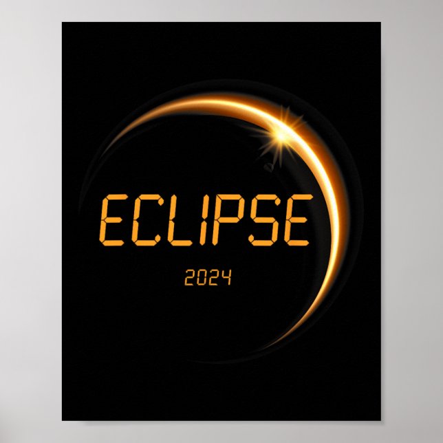 Póster Eclipse solar 2024 Eclipse solar total 4.08.24 13 (Frente)