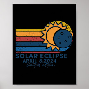 Póster Eclipse solar 2024 Eclipse solar total 8 de abril