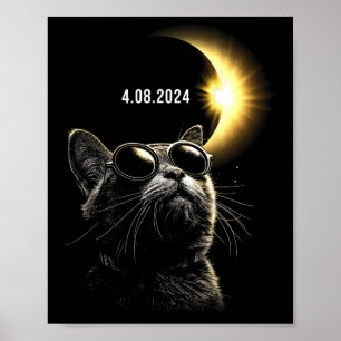 Póster Eclipse Solar 2024 Eclipse Total 8 de abril de 202